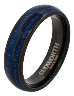 Cudworth Tungsten Volt Duo Ring in Black
