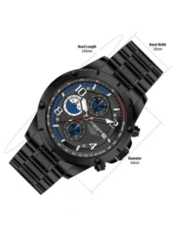 Cudworth Velocity Chronograph Watch in Black