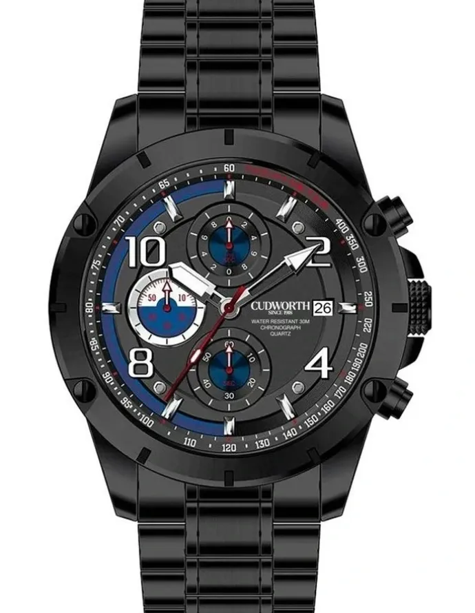 Cudworth Velocity Chronograph Watch in Black