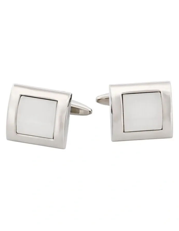 Cudworth White cat's eye Cufflinks