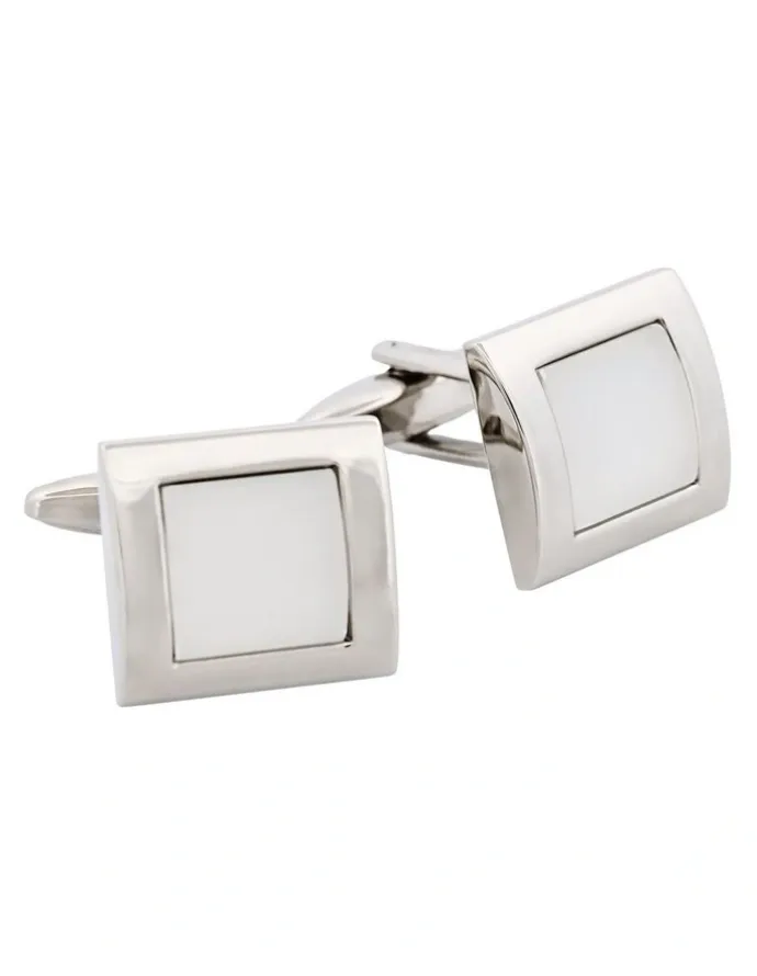 Cudworth White cat's eye Cufflinks
