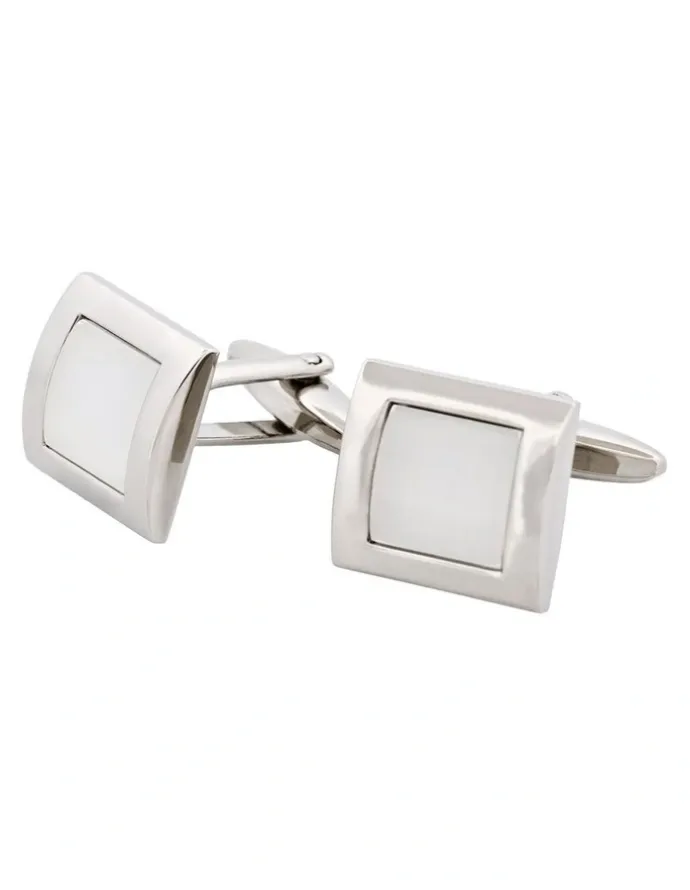 Cudworth White cat's eye Cufflinks