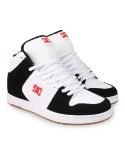 DC Manteca 4 HI Skate Shoes in Black/White/Red