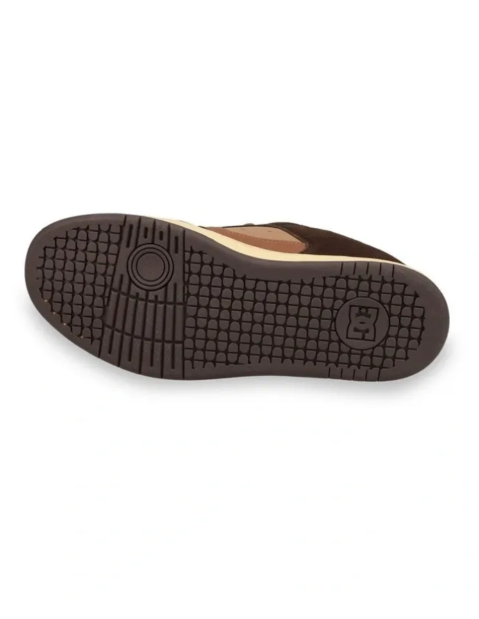 DC Manteca 4 Skate Shoes in Brown/Tan/Silver Bir