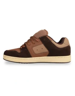 DC Manteca 4 Skate Shoes in Brown/Tan/Silver Bir