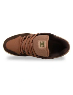 DC Manteca 4 Skate Shoes in Brown/Tan/Silver Bir