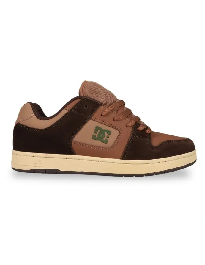 DC Manteca 4 Skate Shoes in Brown/Tan/Silver Bir