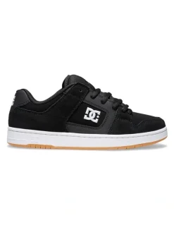 DC Manteca S Leather Skate Shoes in Black