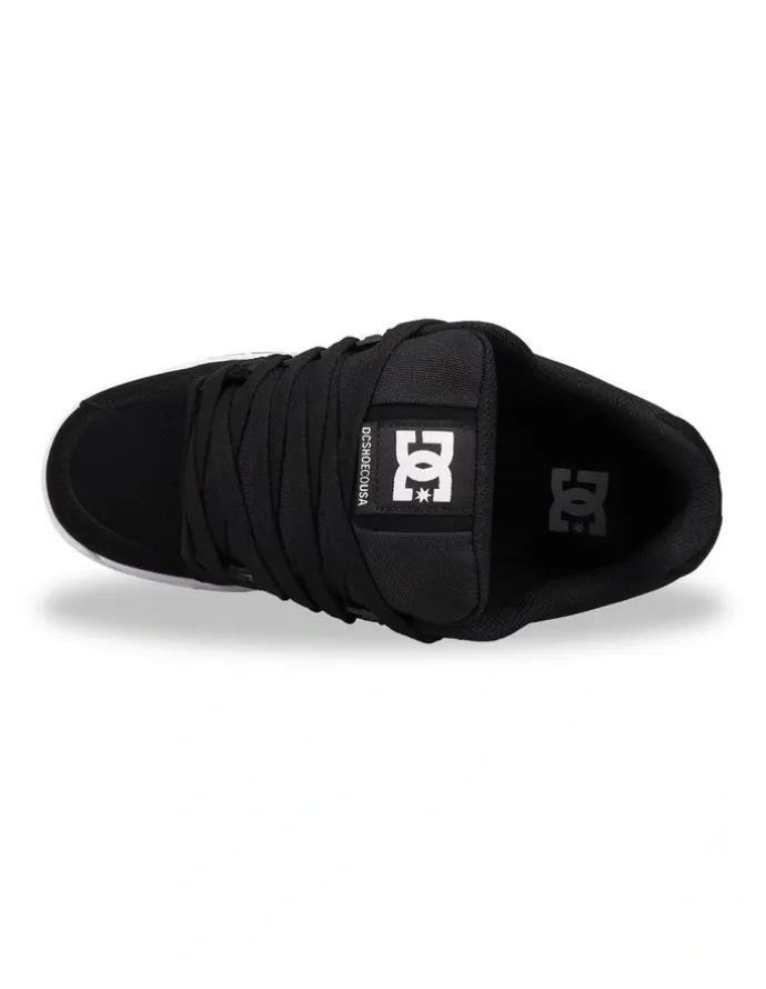 DC Stag Sneakers in Black/Black/White
