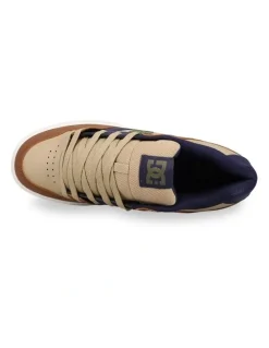 DC Pure Skate Shoes in Brown/Navy/Tan