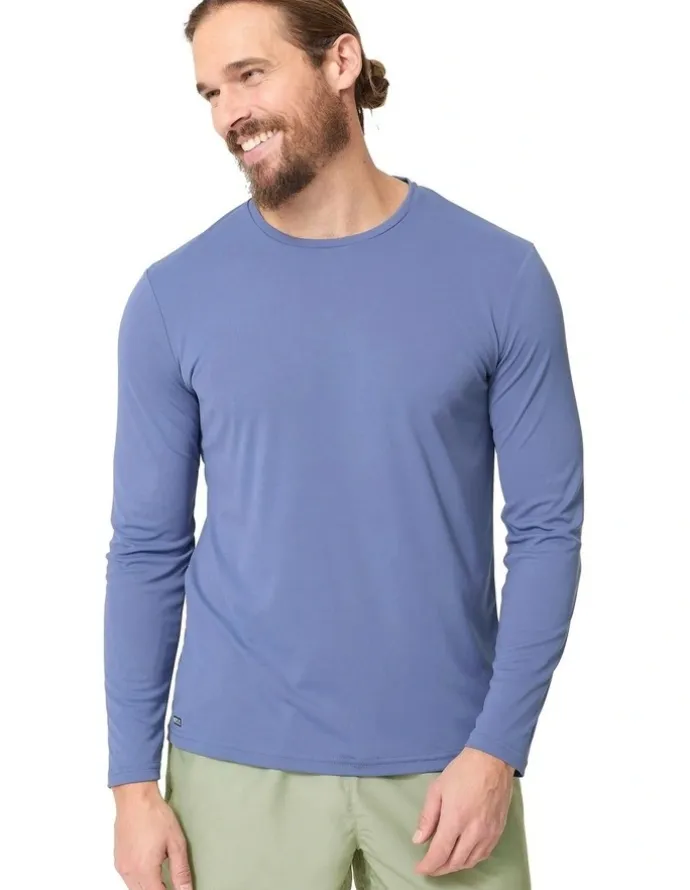 Decathlon Anti-UV Surf Top Long Sleeve Eco Water T-shirt in Blue