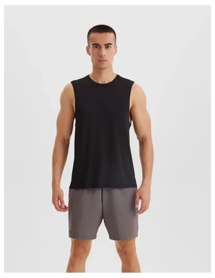 Decathlon Decathlon | 500 COMFORT RUNNING TANK TOP WITH NO SIDE SEAMS - SMOKY BLACK