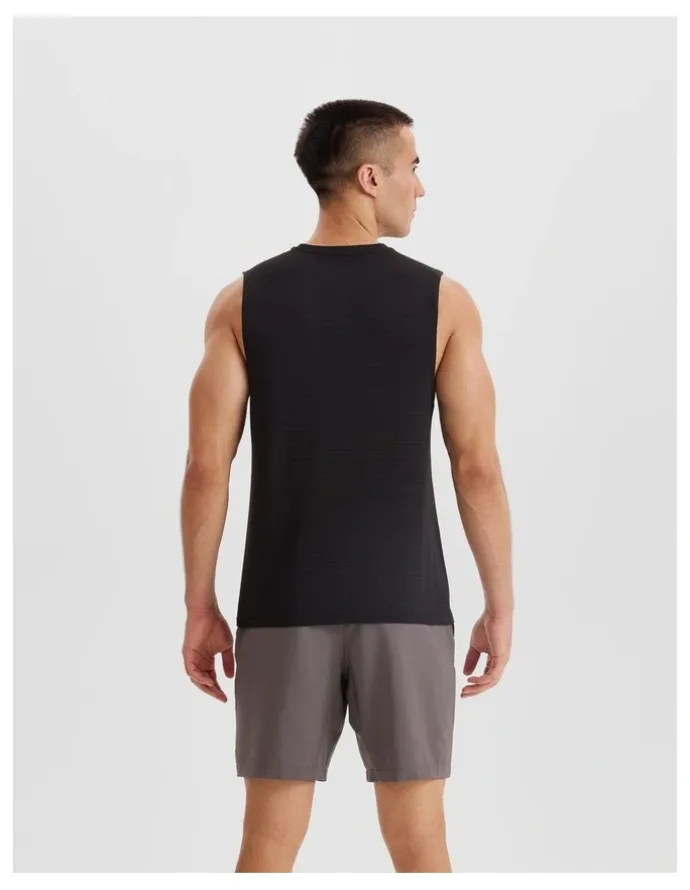 Decathlon Decathlon | 500 COMFORT RUNNING TANK TOP WITH NO SIDE SEAMS - SMOKY BLACK