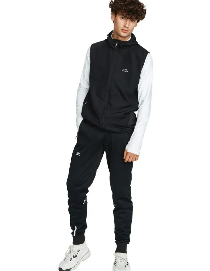 Decathlon Kalenji Run Wind Running Sleeveless Wind Jacket in Black