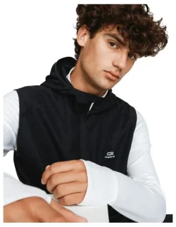 Decathlon Kalenji Run Wind Running Sleeveless Wind Jacket in Black