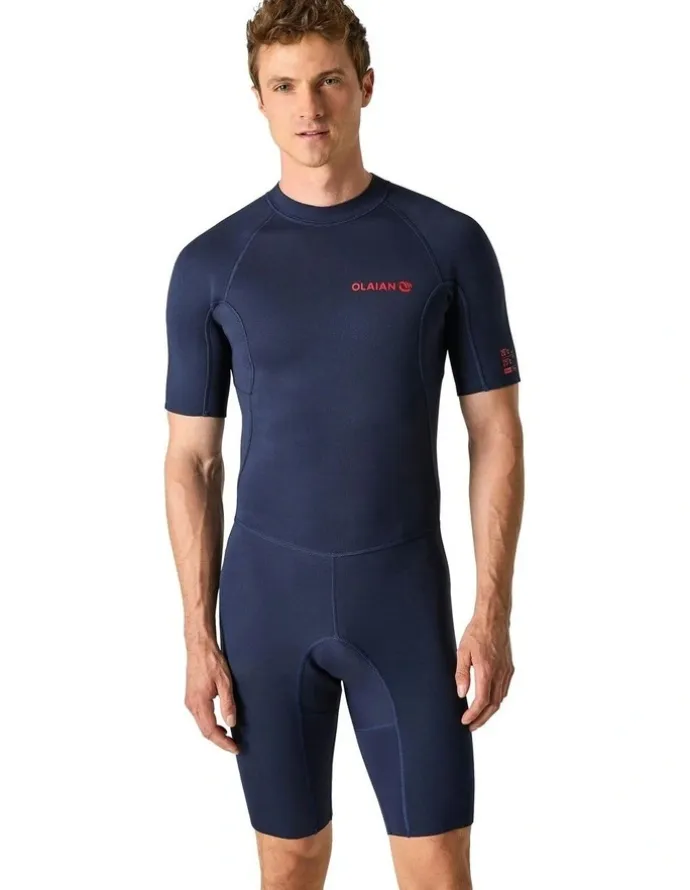 Decathlon Neoprene Shorty Surfing Wetsuit in Navy Blue