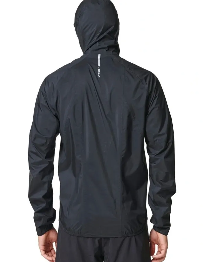 Decathlon Trail Running Waterproof Jacket in Black