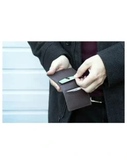 Dents Beauley RFID-Blocking Pebble Grain Leather Credit Card Holder in Chocolate
