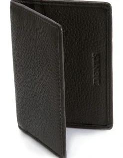Dents Beauley RFID-Blocking Pebble Grain Leather Credit Card Holder in Chocolate