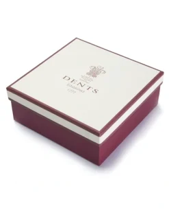 Dents Lined Leather Sleek Belt with Gift Box in Brown