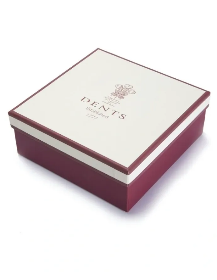 Dents Lined Leather Sleek Belt with Gift Box in Black