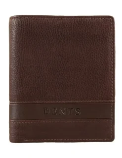 Dents Pebble Grain Leather Bifold Wallet with RFID Blocking and Zipped Pocket in Tan