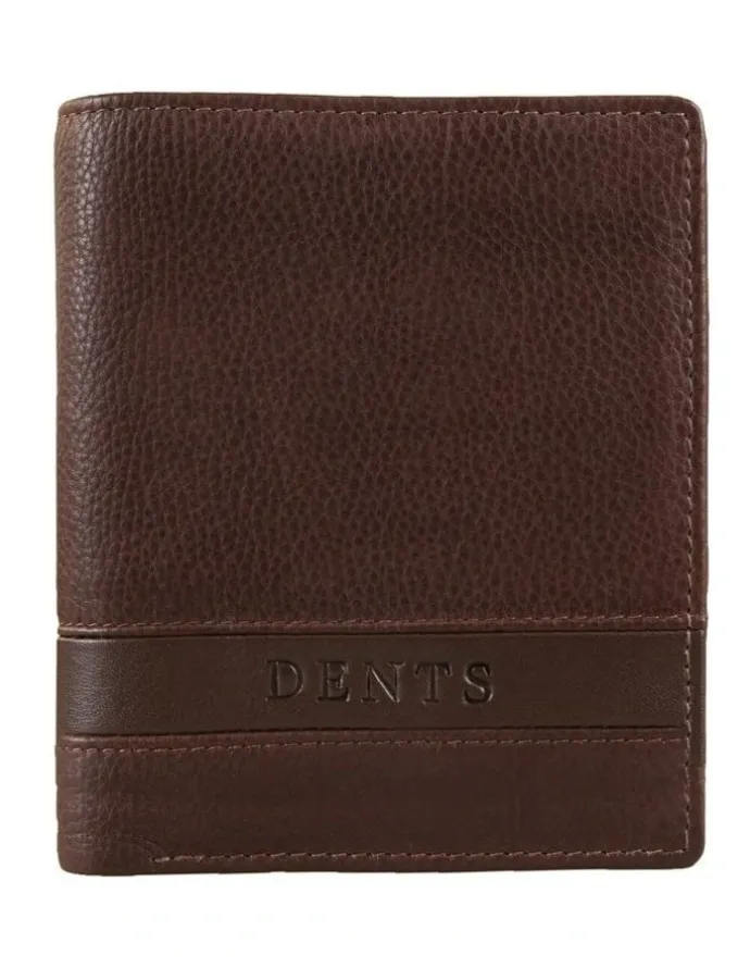 Dents Pebble Grain Leather Bifold Wallet with RFID Blocking and Zipped Pocket in Tan