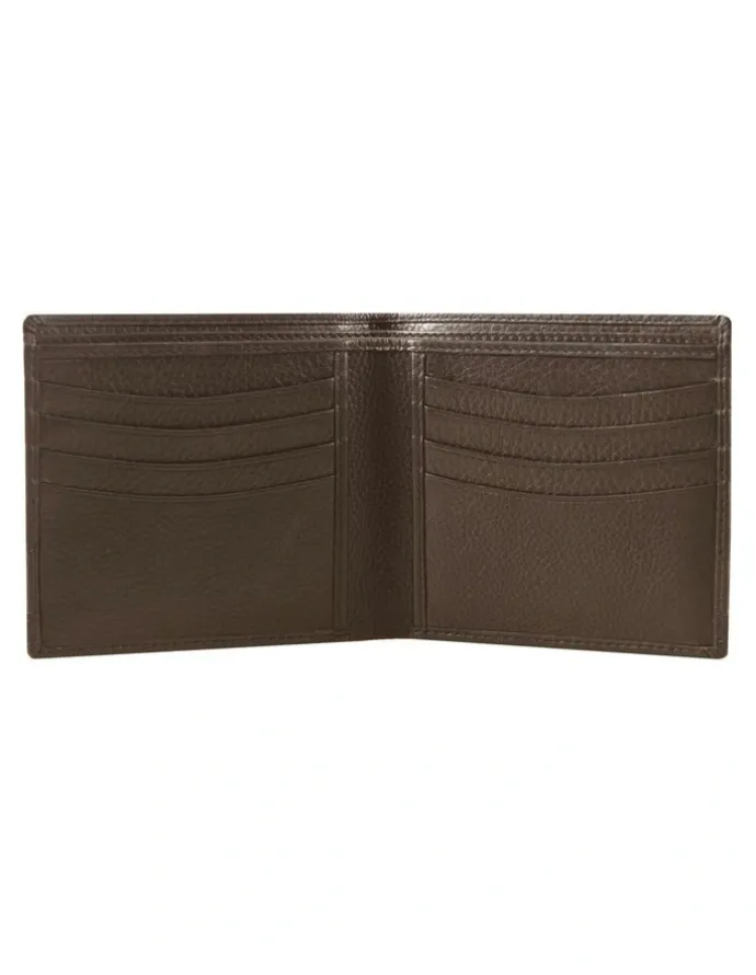 Dents Pebble Grain Leather Bifold Wallet with RFID Blocking in Tan