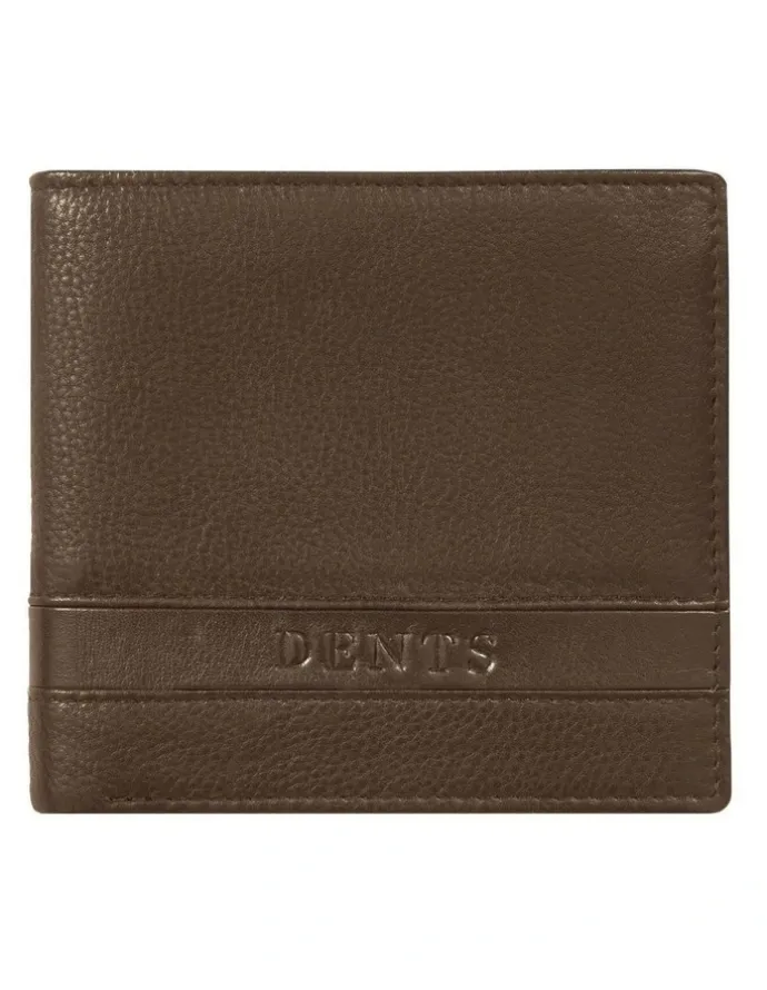 Dents Pebble Grain Leather Bifold Wallet with RFID Blocking in Tan