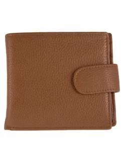 Dents Pebble Grain Leather Bifold Wallet in Cognac