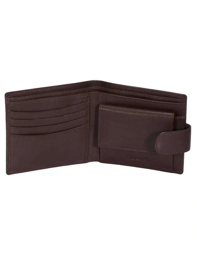 Dents RFID Nappa Leather Billfold Coin Pocket Wallet in English Tan
