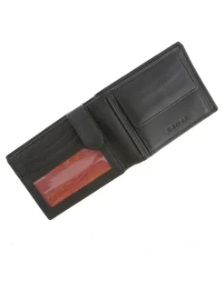 Dents RFID Nappa Leather Trifold Wallet in Black