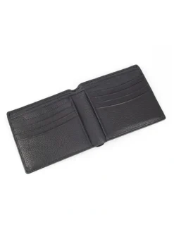 Dents RFID Pebble Grain Leather Billfold Wallet in Black