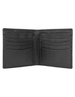 Dents RFID Pebble Grain Leather Billfold Wallet in Black
