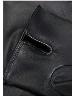 DENTS Unlined Leather Driving Gloves in Black