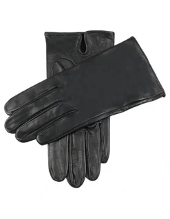 DENTS Unlined Leather Driving Gloves in Black