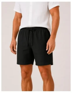 DESTii Linen Shorts in Black