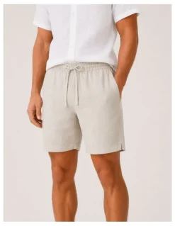 DESTii Linen Shorts in Natural