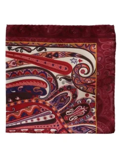 Dom Bagnato Acqua Paisley Silk Pochette in Red