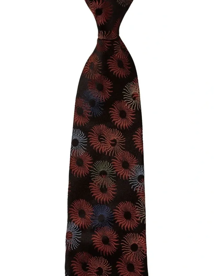 Dom Bagnato Anemone Silk Tie in Brown