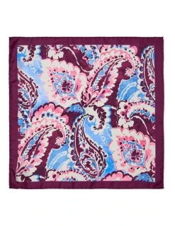 Dom Bagnato Dipinto Paisley Silk Pochette In Bordeaux