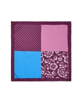 Dom Bagnato Fiori 4-Way Silk Pochette In Bordeaux