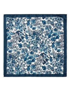 Dom Bagnato Flora Silk Pochette In Navy