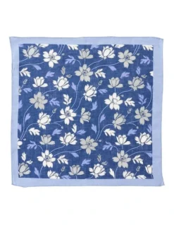 Dom Bagnato Floreale Semplice Linen Pochette in Blue