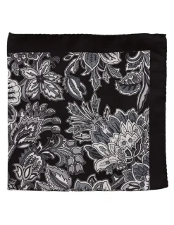 Dom Bagnato Floreale Silk Pochette in Black