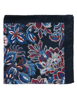 Dom Bagnato Floreale Silk Pochette in Navy
