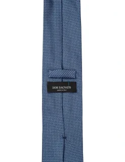 Dom Bagnato Intrecciato Silk Tie in Blue