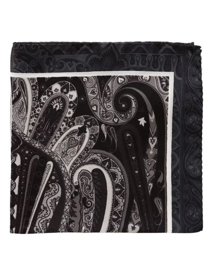 Dom Bagnato Invertito Silk Pochette in Black