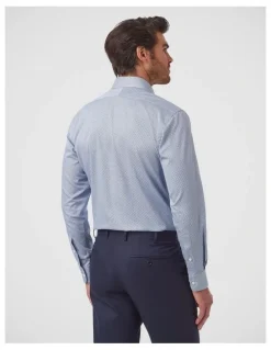 Dom Bagnato Marcell Tailored Fit Shirt In Navy