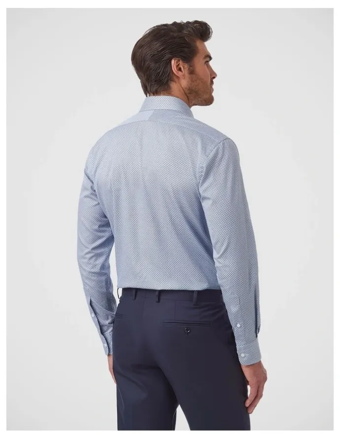 Dom Bagnato Marcell Tailored Fit Shirt In Navy
